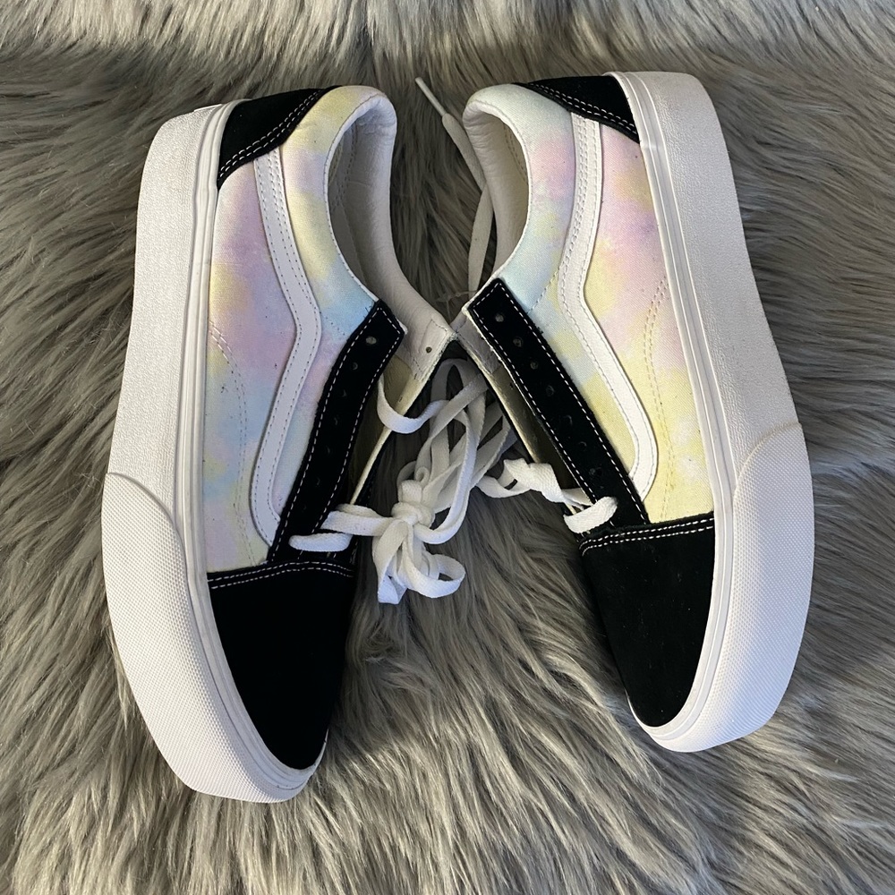 Vans Old Skool Platform Pastel Clouds Size 10